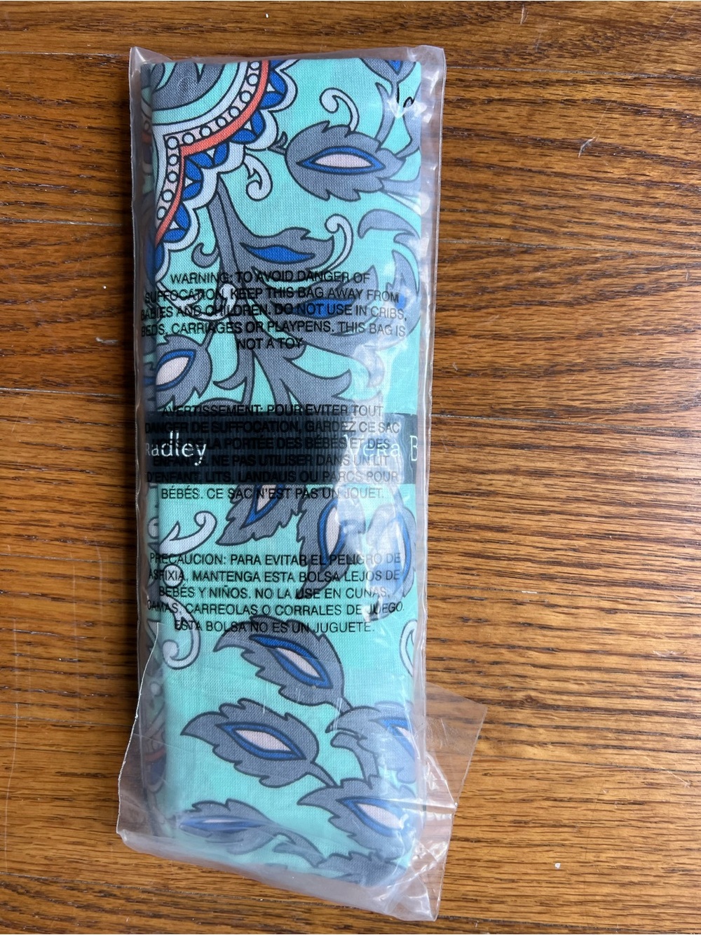 Retired Vera Bradley Mint Green, Grey, and Blue Flower Apron